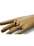 Ring Vintage šperky Žltá Perrydot Originálny Vintage 14K Produkt s ružovým zlatom VRC078R